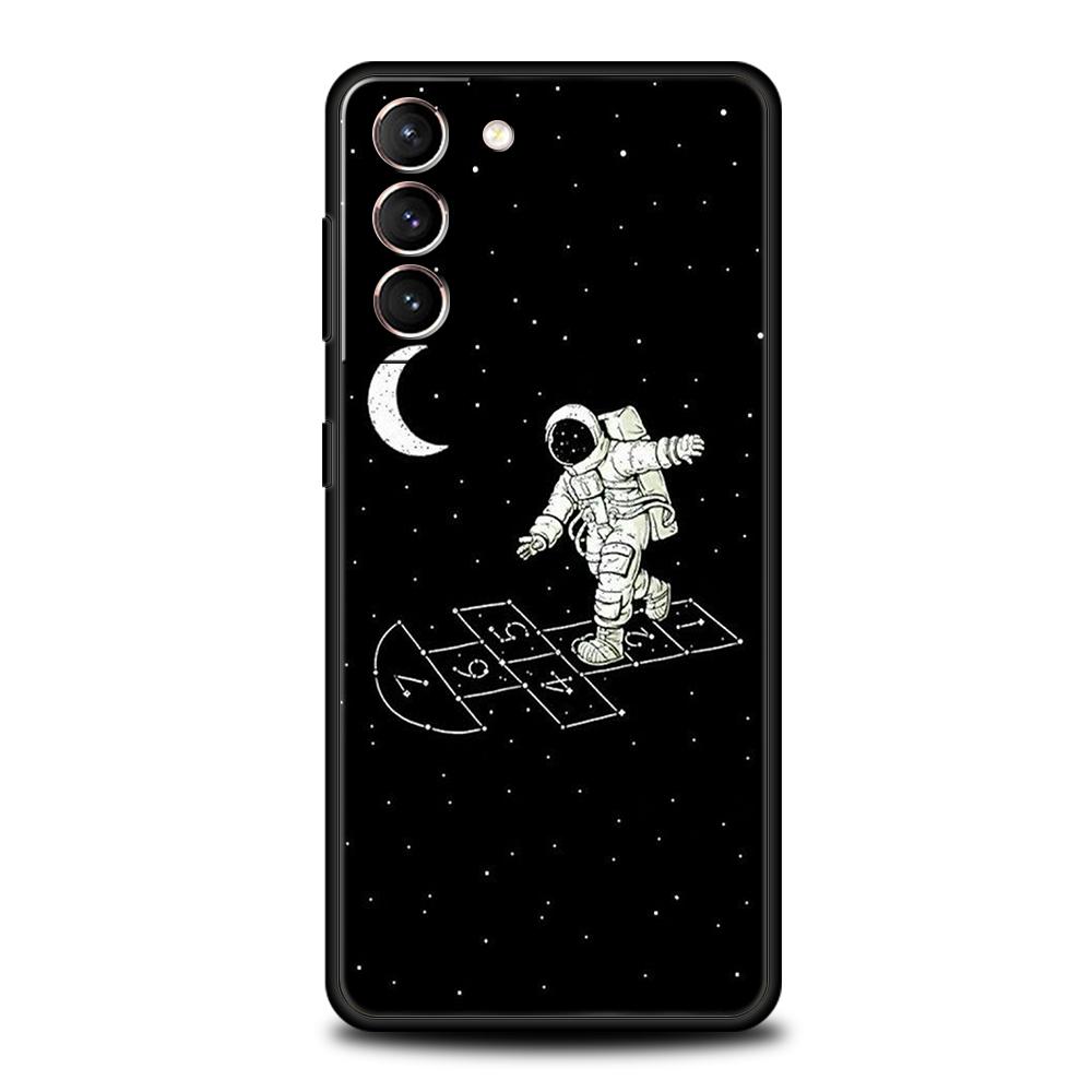 Милый чехол для телефона Астронавт для Samsung Galaxy S25 Edge S24 S23 S22 Ultra S20 S21 FE 5G S10 S9 Plus S10E Мягкий чехол