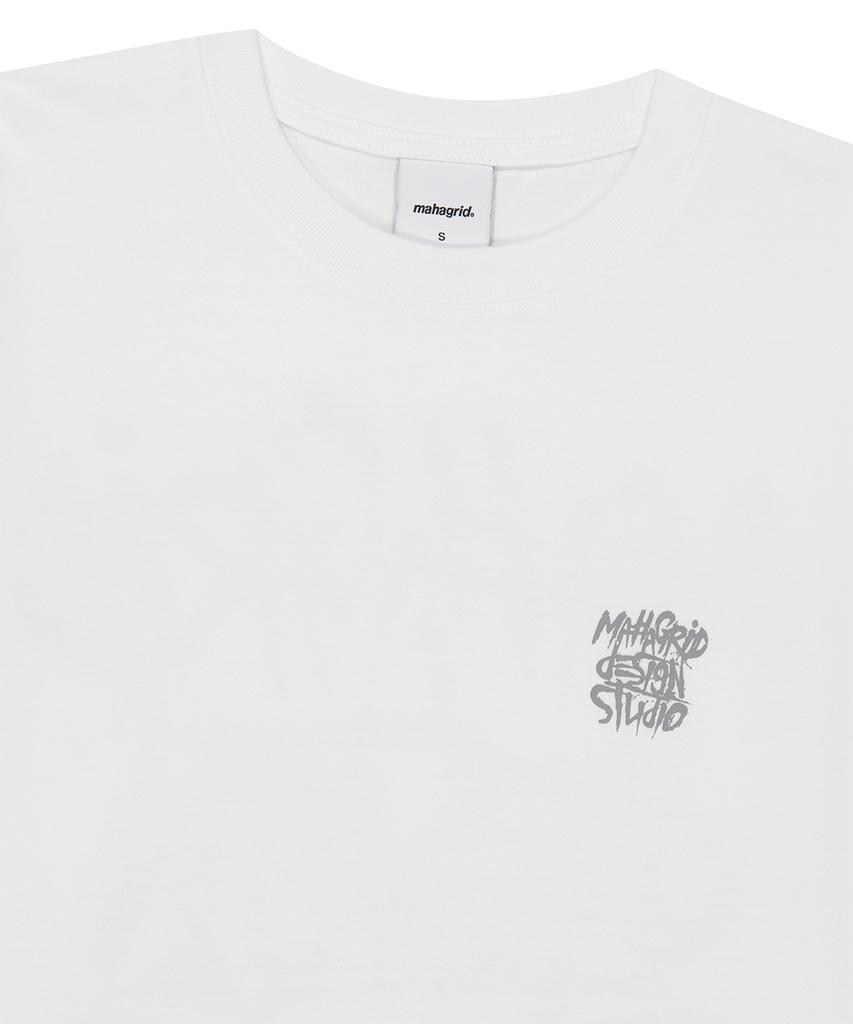 MAHAGRID Paisley Slash Logo Tee White(Mg2Gmmt523A)