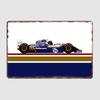 F1 Race Car Damon Hill - Williams FW16B Retro Posters Metal Sign Poster Bar Interior Bedroom Wall Art Home Decor Room Decoration