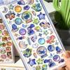 4Pcs Cute Creative Cartoon Bear Rabbit 3D Relief Stickers Marine Animals Jelly Crystal Sticker Luggage Guitar Diy Kawaii Decals