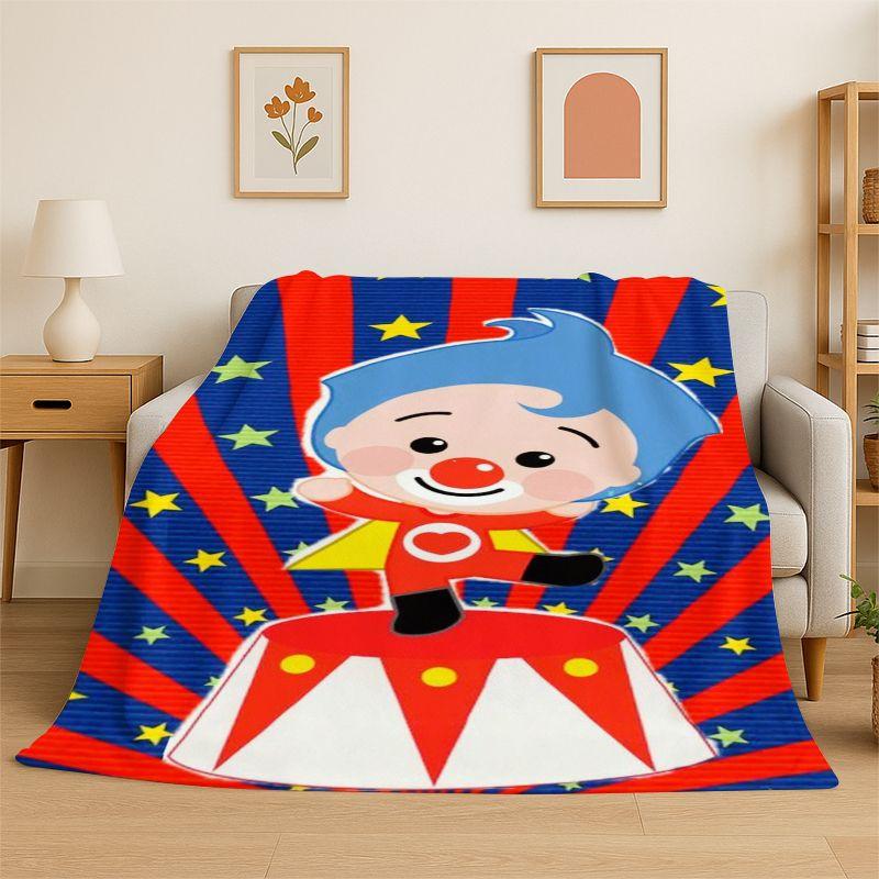 Cute plim plim Cartoon Soft Flannel Throw Blanket,Cozy Blanket for Bed,Couch,Sofa,Bedroom,Living Room,Travel,Picnic Camping