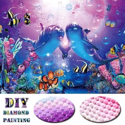 Полный алмаз 5D DIY Алмазная картина Дельфин Алмазная вышивка Крест Стежок