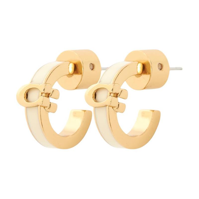 COACH Simple and Unique Design Brass Earrings Women's Gold