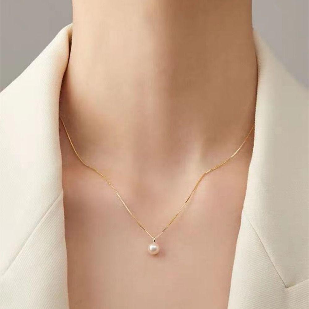 Pendant Sweet Temperament Fashion Necklace Clavicle Choker Korean Style Necklace Pearl Necklace