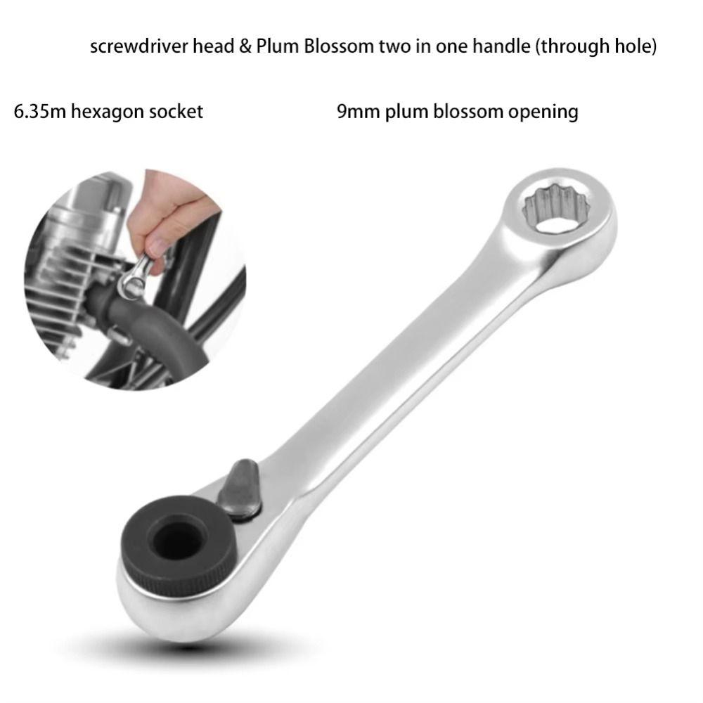 Double Headed Mini Ratchet Wrench Hexagonal Screwdriver Bit Tool Household Appliances