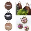 Rattan Vase Basket Hand Made Wicker Nest Flower Pot Eco-Friendly Wall Hanging Vase Container Storage Basket Home Decoration