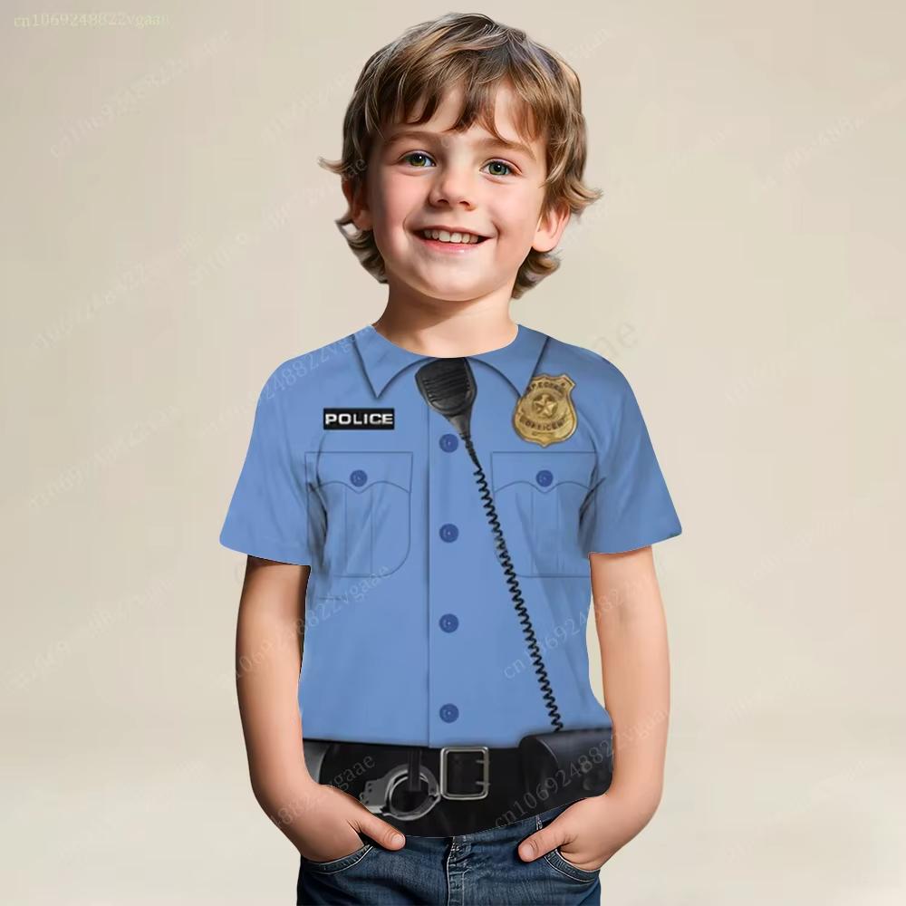 Летняя футболка с капитаном, детская футболка с короткими рукавами для мальчиков-капитанов, веселая футболка, ролевая форма для девочек, одежда для вечеринок, li