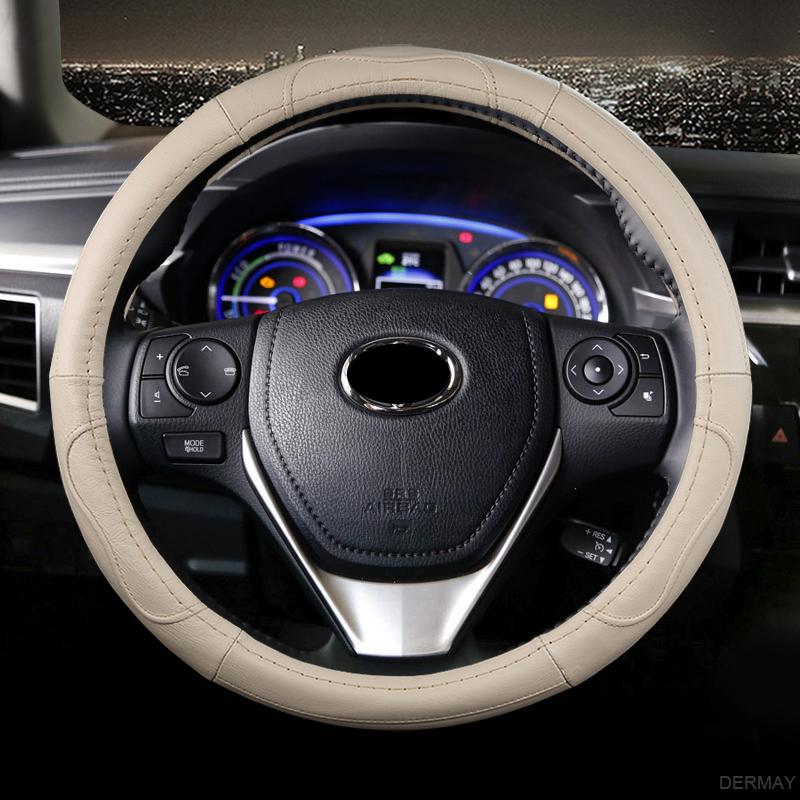 Чехол на руль из натуральной кожи для Toyota Corolla Fortuner Sequoia Auris Avensis YARIS Vios Celica 86, автоаксессуары