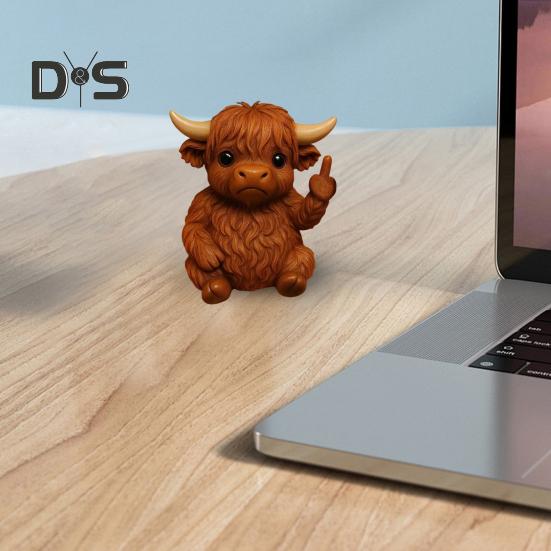 Средний палец животного орнамент синтетическая смола статуя реалистичный дизайн скульптура смешной юмористический домашний декор