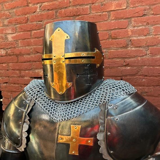 Medieval Knight Templar Armor Costume Gloves 182.88cm Halloween Cosplay Accessories Halloween Role Playing