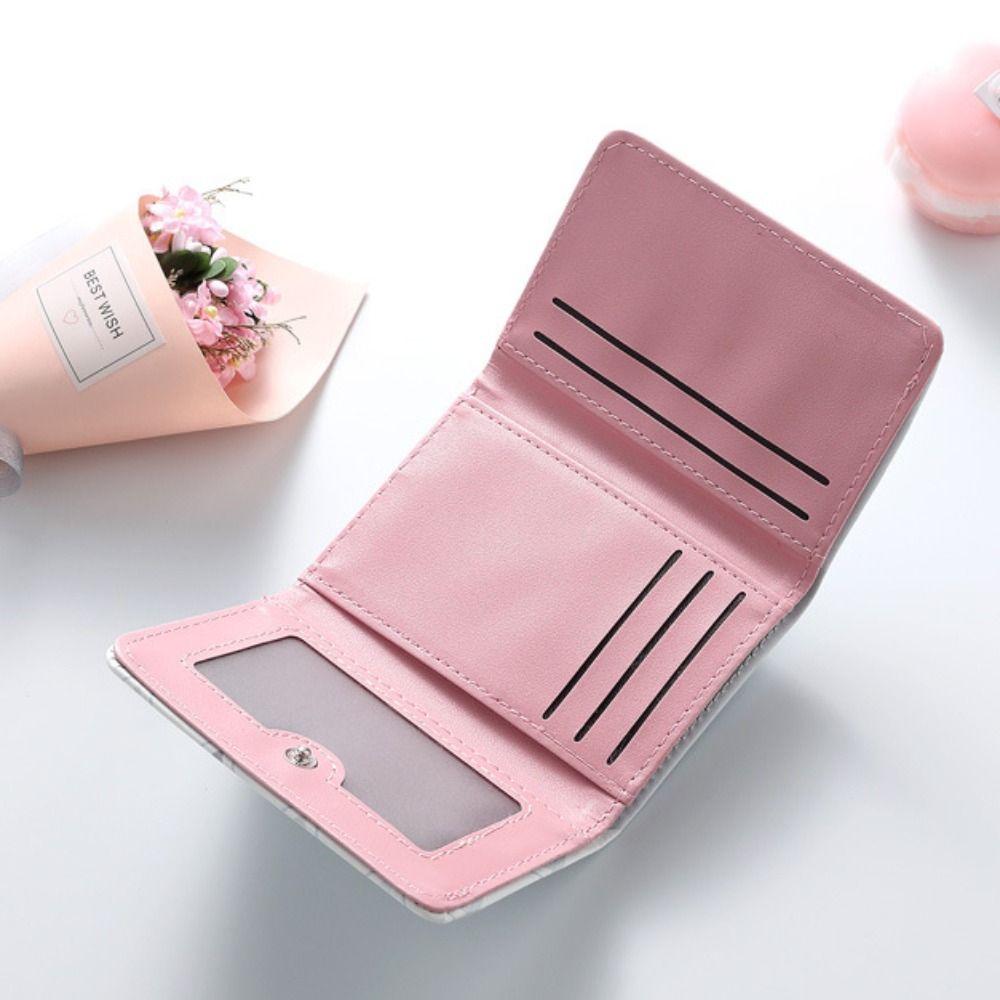 Простой Картхолдер Синий Маленький Кошелек Корейский Стиль Кошелек для Карт Женский