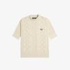 FRED PERRY [Womens] Textured Knit Top - Oatmeal Afpf2519118-691