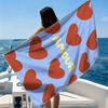Retro Wavy Text Beach Towel Ultra-fine Fiber Quick Drying Absorbent Beach Swimming Vacationvacation Essentials Gifts