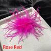 Women Fashion Feather Headwear Jewelry Decor Bridal Hairband Ostrich Feathers Brooch Pin