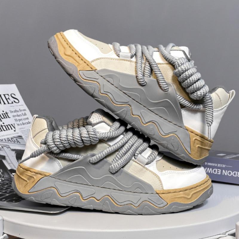 Модная мужская вулканизированная обувь Новая спортивная модная тенденция Уличная походная дизайнерская повседневная обувь для скейтбординга и бега для мужчин