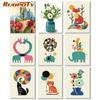 Painting By Numbers Cartoon Animals Unique Gift Home Decoration Wall Art Coloring By Number Children's Room Decor