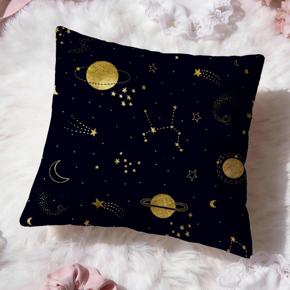 Constellation Pattern Cushion Cover Premium Comfort Reversible Pillow Cove Two in One Design for Any Room  Car Interior