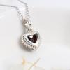 S925 Серебро "Любовь" в форме сердца с натуральным гранатом и драгоценным камнем, ожерелье, ювелирные изделия для женщин, жены, дочери, подарок, повседневная одежда
