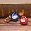 Japanese Cute Lucky Cat Keychains Car Bag Decor Water Sound Bell Pendent Charm