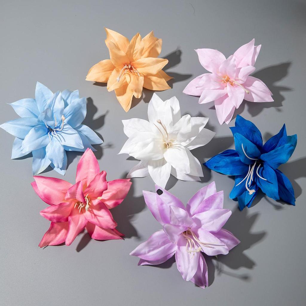 Летняя новинка, имитация полиэстера, 3D-заколка для волос в виде цветка лилии, женские аксессуары, привлекательные аксессуары для путешествий