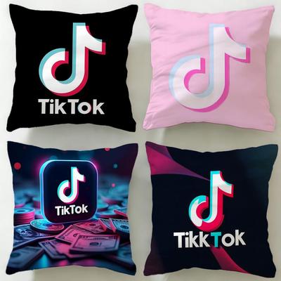 Популярная социальная платформа TikTok Наволочка Мягкая и Легко стирающаяся – Универсальная для Дивана, Кровати, Путешествий и Офиса