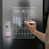 Reusable transparent acrylic magnetic erasable display panel, weekly plan, calendar, notes, refrigerator information menu tool