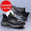 Новая мужская обувь для увеличения роста, легкая, противоскользящая, для бега, обувь для невидимого увеличения роста 6 см, дышащие сетчатые кроссовки