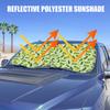 2Pcs Plants Pattern Sun Shades Reflective Windshield Covers Foldable UV Protection Vehicles Sun Visor for Cars SUVs