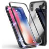 Magnetic Case - Phonillico® - iPhone XS - Tempered Glass - Screen Protector - Scratch Resistant
