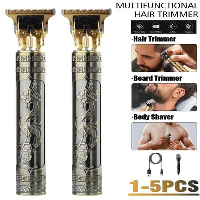 Винтажная электрическая машинка для стрижки волос, машинка для стрижки волос, профессиональная мужская бритва, аккумуляторная парикмахерская машинка для мужчин, дракон-будда