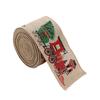Linen Christmas Themed Ribbon Festive Atmosphere Anywhere Go Wrapping Ribbon Burlap Ribbon Ribbons