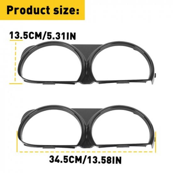 LH Front & Headlight RH Bezel Lamp Cover Trim Set For 2015- Dodge Challenger