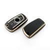 Gold Edge TPU Shell Fob Bag For BMW 1 3 5 Series F20 F30 G20 F31 F34 F10 G30 F11 X3 F25 X4 I3 M3 M4 Car Smart Key Case Cover