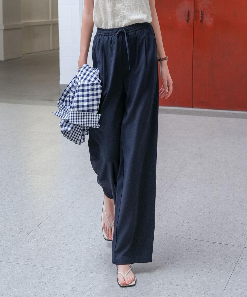 PIGMENT Linen Cut-Out All-Elastic Waist Pants (Kypt2606001)
