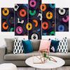 5Pcs Vinyl Records No Framed Art HD Print Canvas Paintings Wall Home Decor Pictures Poster Room Decor Modern Abstract 5 Panel