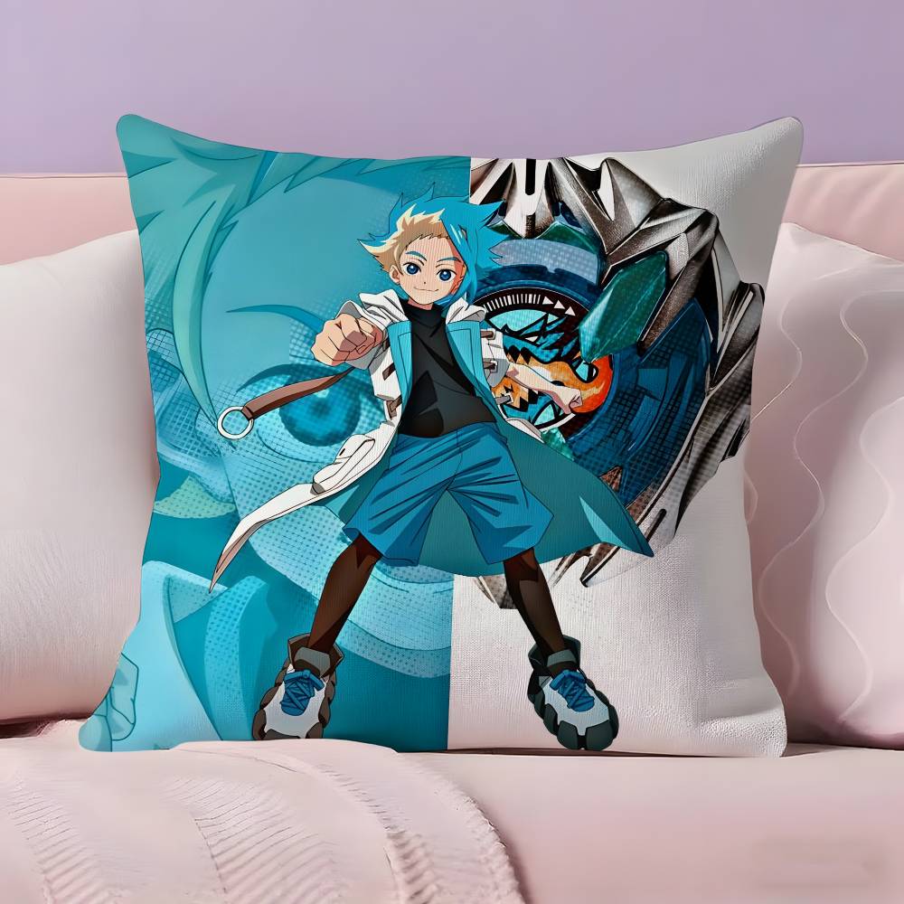 Аниме B-Beyblade Burst Наволочка Наволочка Ультра Мягкая Кожевенная Ткань Облачный Комфорт и Скрытая Молния