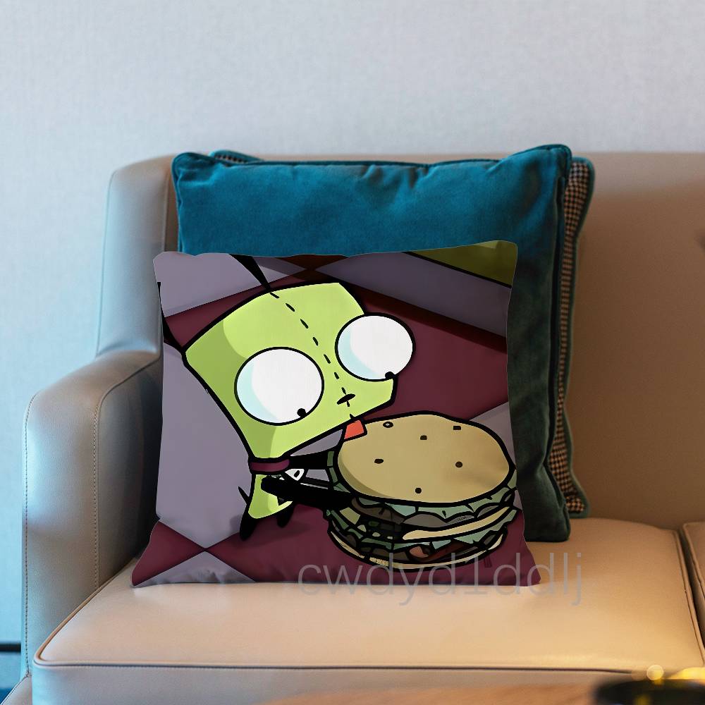 I-Invader Zim Anime Cushion Cover Pillow Cover Decor Pillowcase Printed Cushion Case For Couch