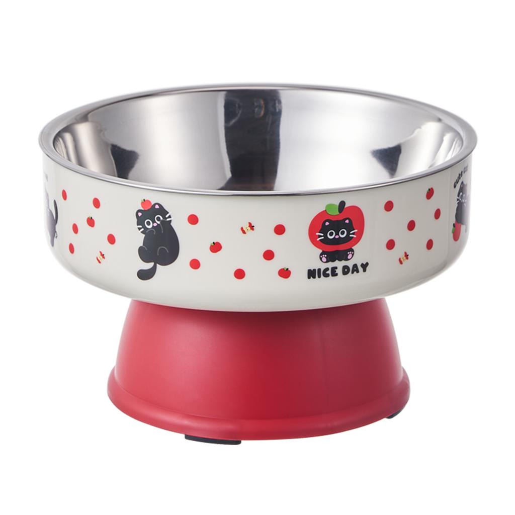 New Cat Bowls Pet Stainless Steel Bowls Cat High Foot Neck Protection Bowls Dog Large Capacity Feeding Device Dog Bowls Pet Bowl