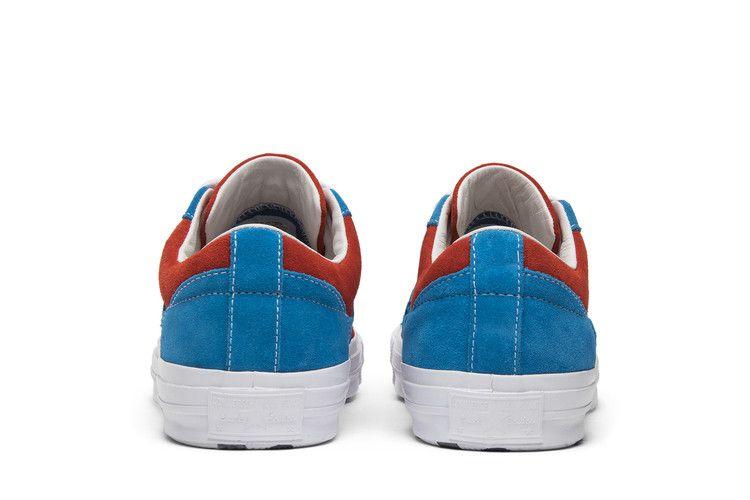 Men's Sneakers Converse One Star Ox Tyler the Creator Golf le Fleur Red Blue Molten Lava/Diva Blue-White