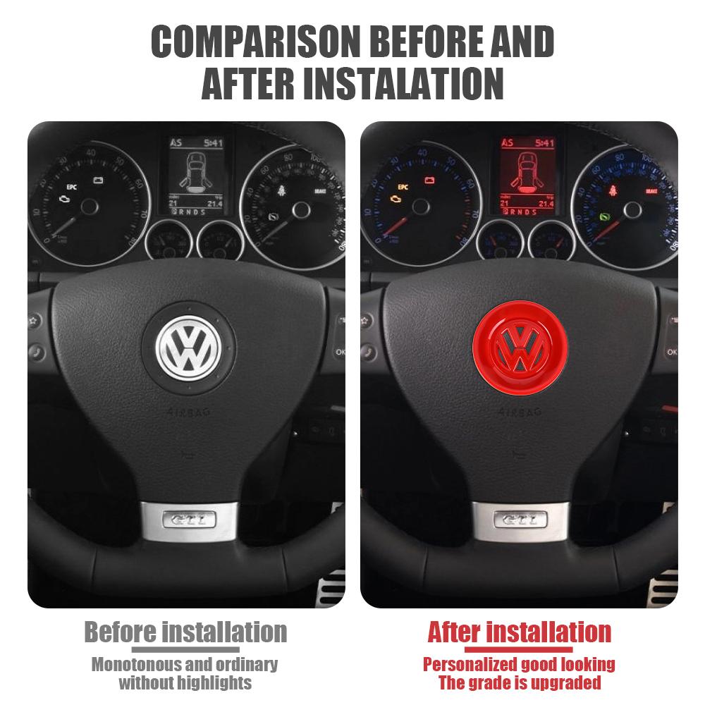 Для VOLKSWAGEN VW ABS Декоративное кольцо-накладка на руль автомобиля Наклейка-крышка Для Volkswagen Vw Tiguan Jetta Mk6 Scirocco Polo 6R
