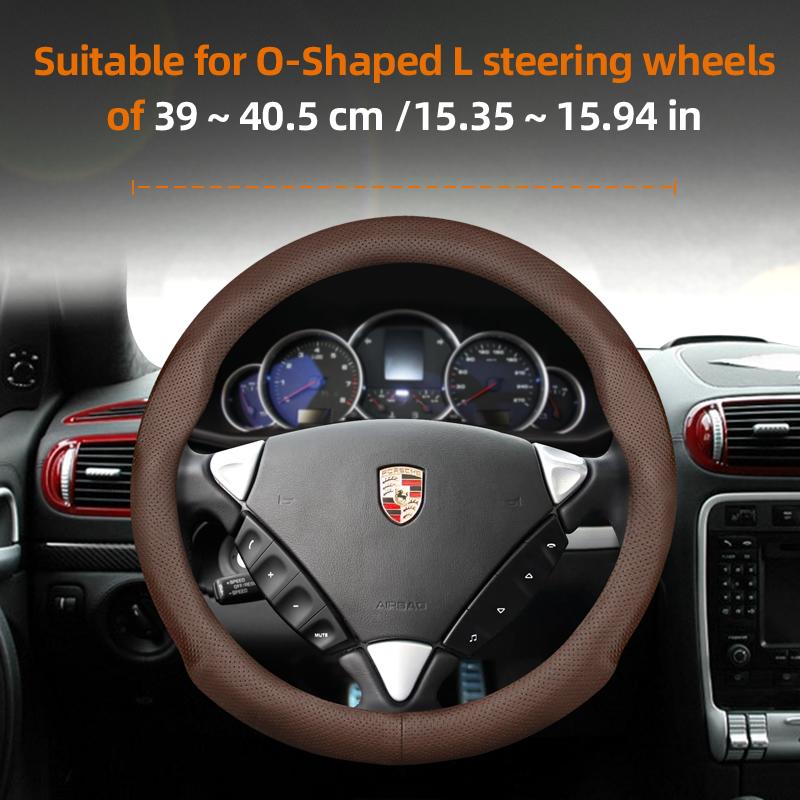 Подходит для Porsche Ультратонкая Дышащая Кожаная Накладка на Руль Подходит для Casenne 996 Macan 957 Volante Boxster 986 718 Alcantara 997