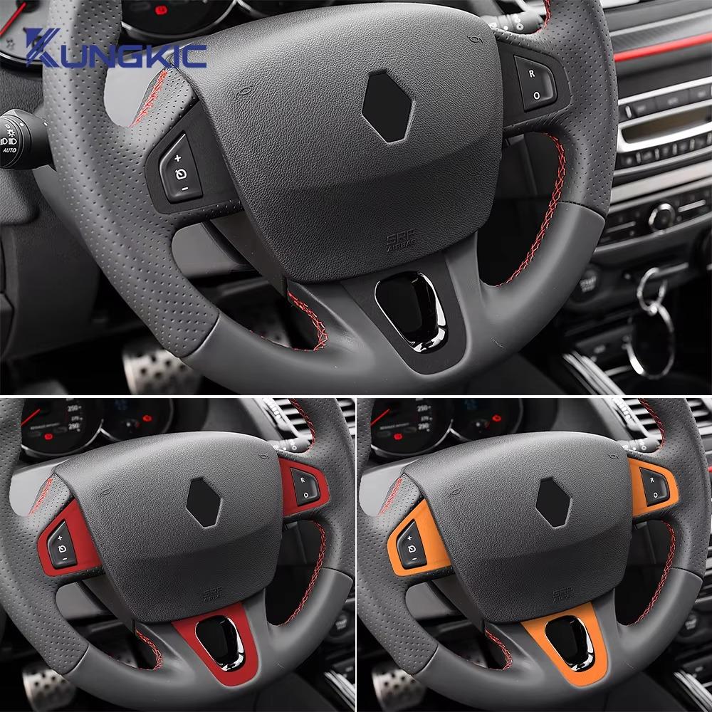 Для Renault Fluence Megane 3 RS Scenic 2009 2010 2011-2015 Верхняя накладка на руль из замши Наклейка LHD RHD Аксессуары для интерьера