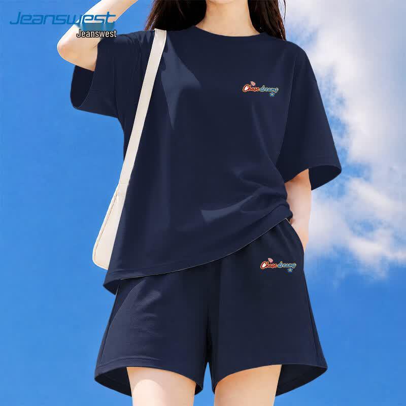 Jeanswest Women's Pure Cotton T-Shirt & Cropped Pants Set