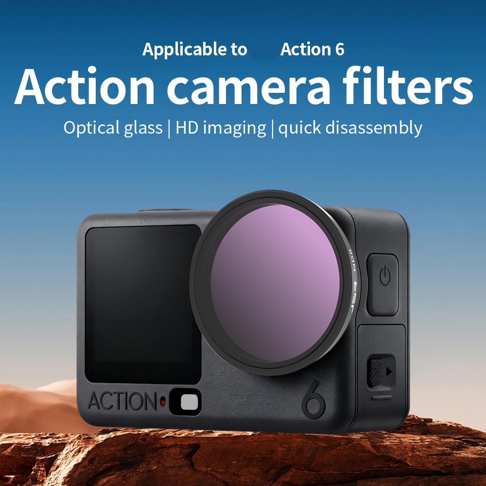 Набор фильтров ND и CPL для DJI Osmo Action6 УФ ND8 ND16 ND32 CPL BLACK MIST 1/4 Макрофильтры Нейтрально-серый Фильтр для объектива камеры ND