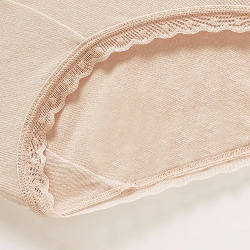 Трусы средней посадки Anlifang с кружевом и антибактериальной ластовицей