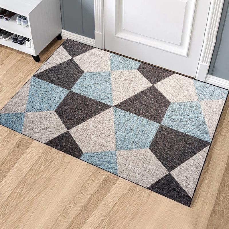 Геометрический абстрактный кухонный коврик, мягкий утолщенный кухонный коврик, водонепроницаемый нескользящий маслостойкий напольный коврик, коврик для бега
