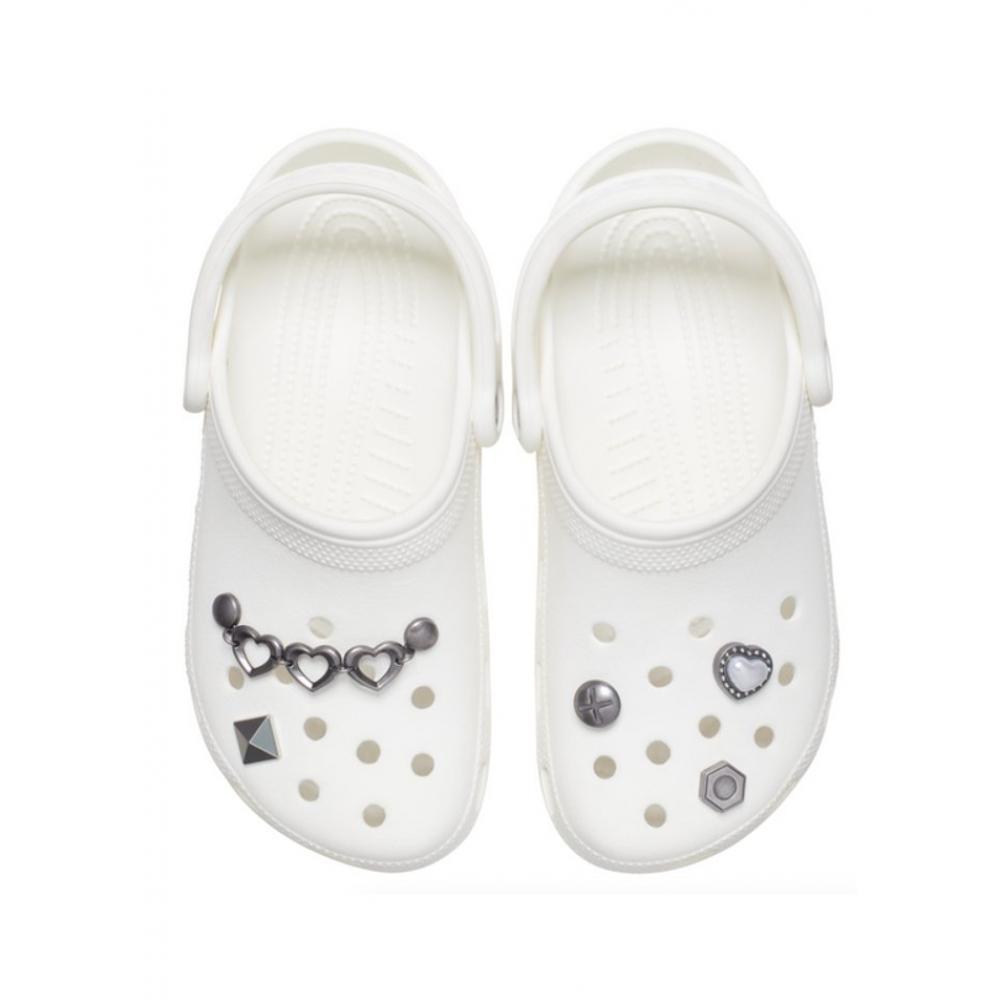 Crocs Серебряный романтический набор из 5 штук Gibbitz Char10013669