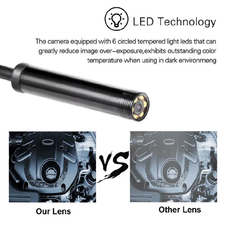 Эндоскоп USB Type-C 7 мм Гибкая Инспекционная Камера Водонепроницаемая Регулируемая Светодиодная Подсветка для Смартфонов Планшетов Компьютеров
