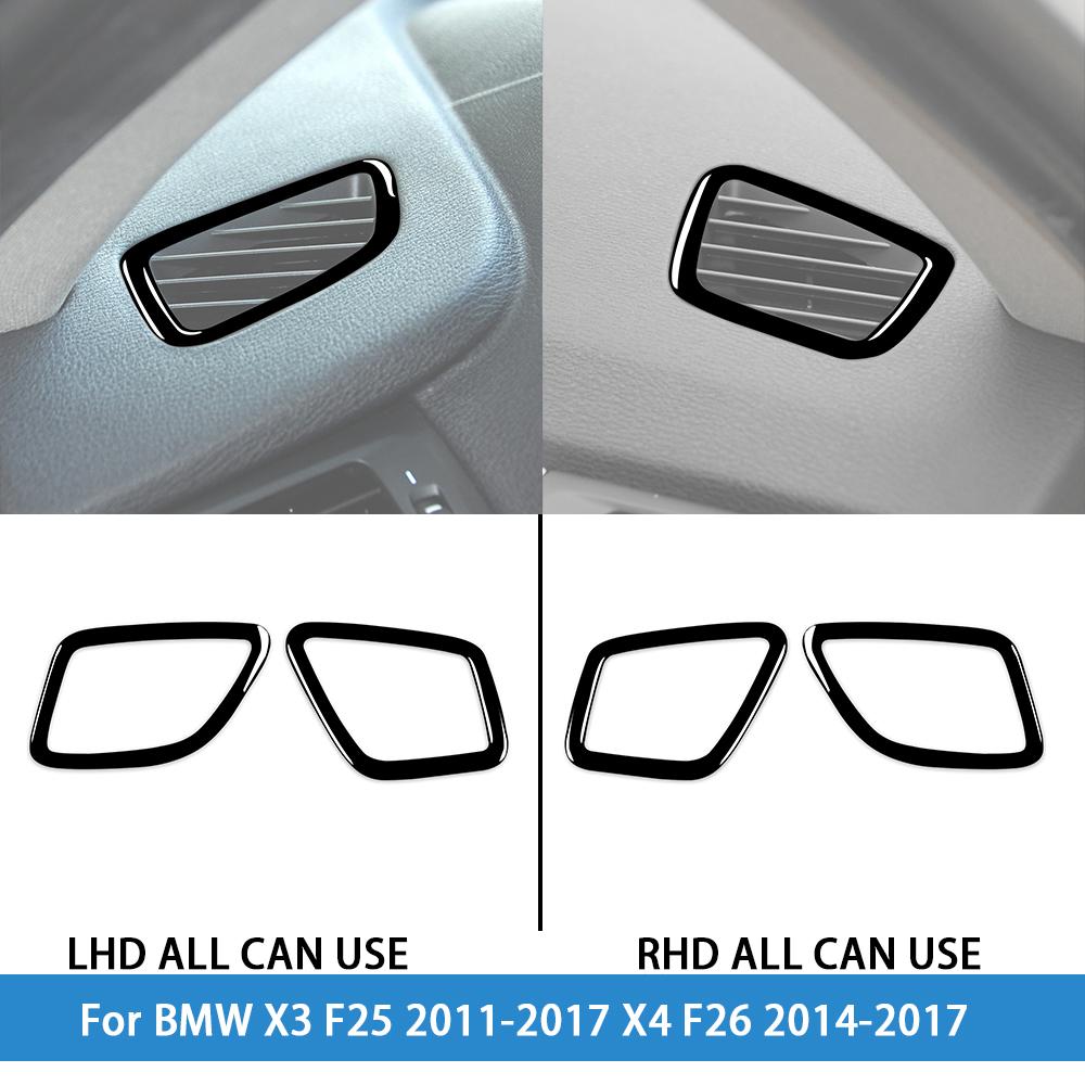 dsgur6 For BMW X3 F25 2011-2017 X4 F26 2014-2017Car Accessories Piano Black Interior Air Vent Taillight Console Trim Modified Sticker
