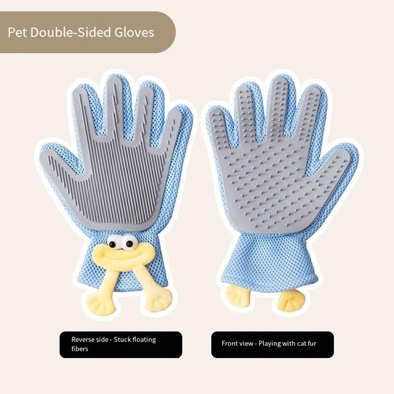 Silicone Pet Grooming Glove CatDog Hair Remover Brush Gentle MassageComb EfficientFloating Hair Removal Bathing Tool PetSupplies